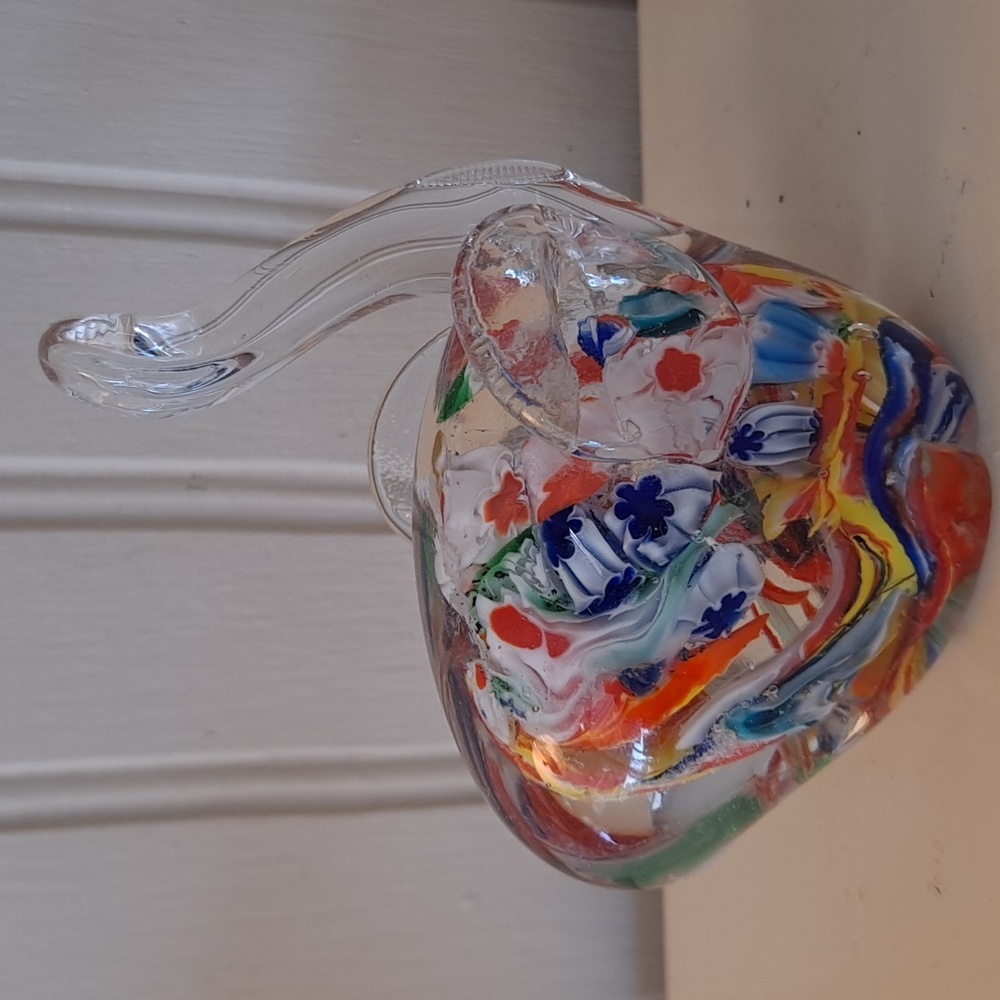 Vintage Millefiori Glass Elephant